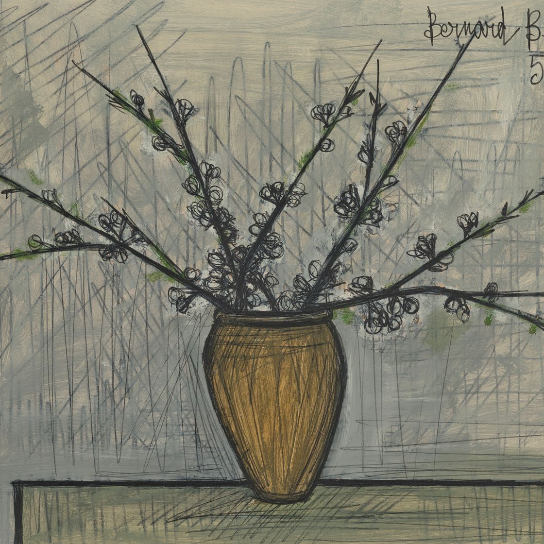 Bernard Buffet — Букет из черноплодной рябины, изображение 1