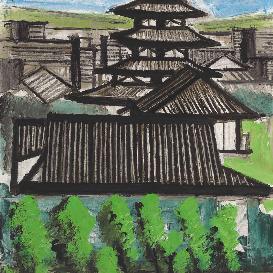 Bernard Buffet — Храм Кофуку-Дзи-Нара