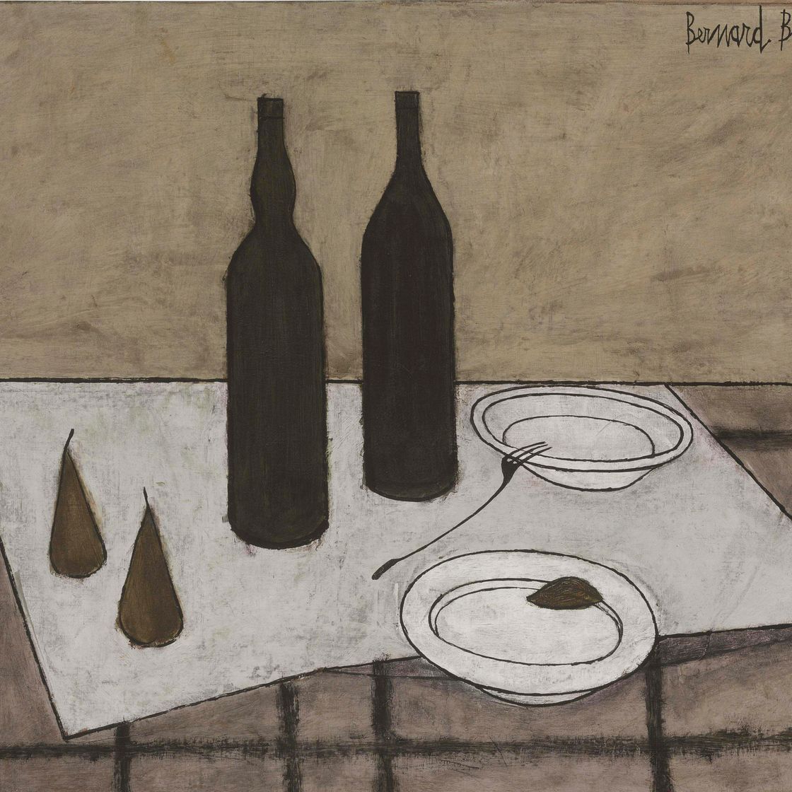 Bernard Buffet — Смерть природы среди двух бутелей