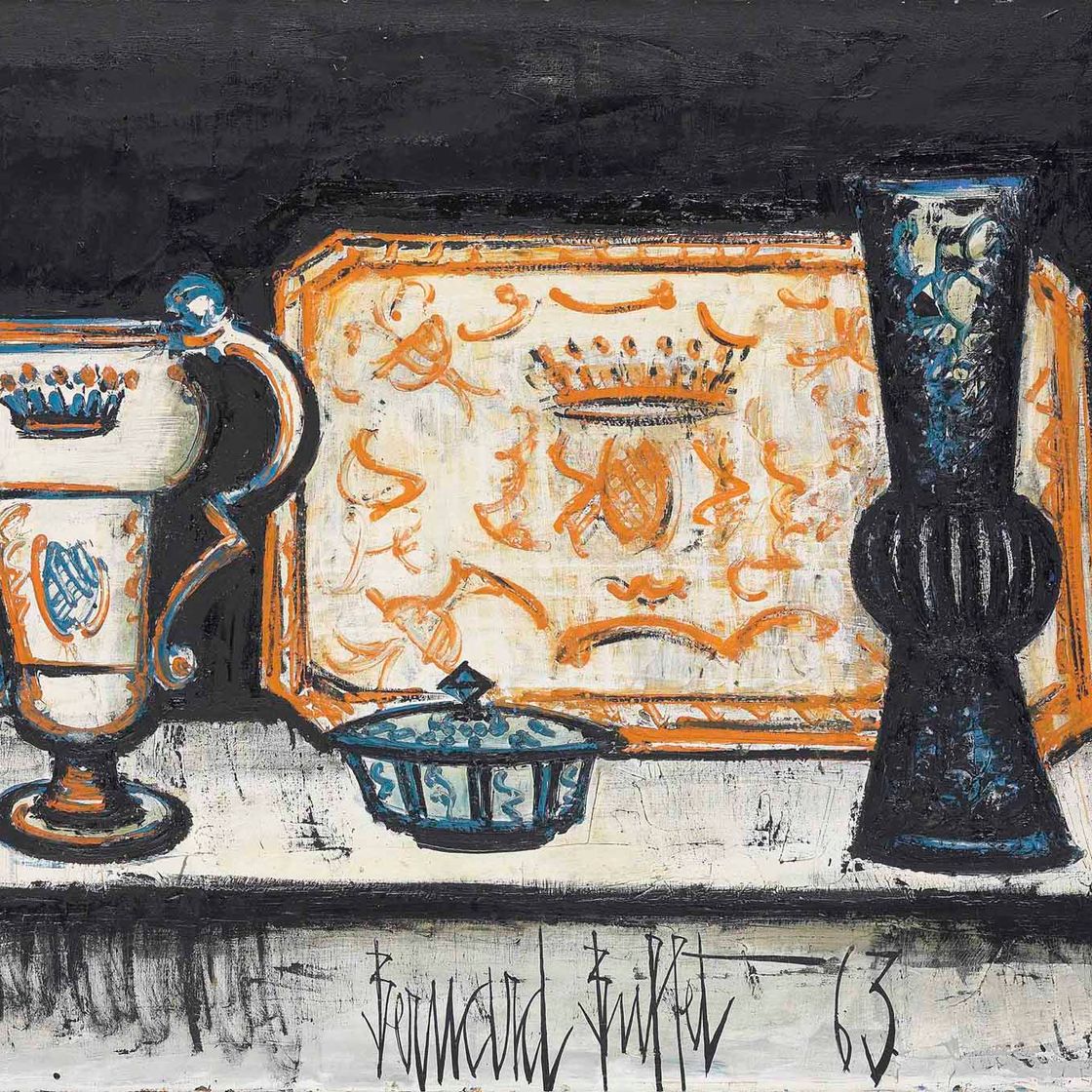 Bernard Buffet — Смерть природы среди ваз из Мустье