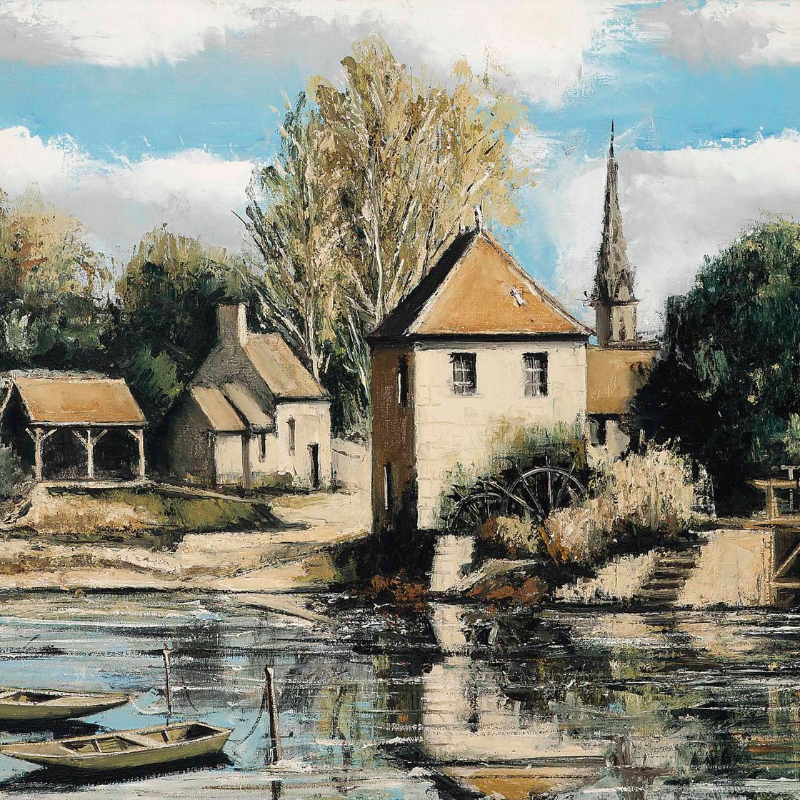 Bernard Buffet — Окрестности Вернона, старый Мулен, Бассон