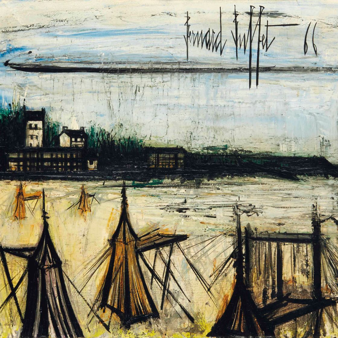 Bernard Buffet — Палатки на пляже