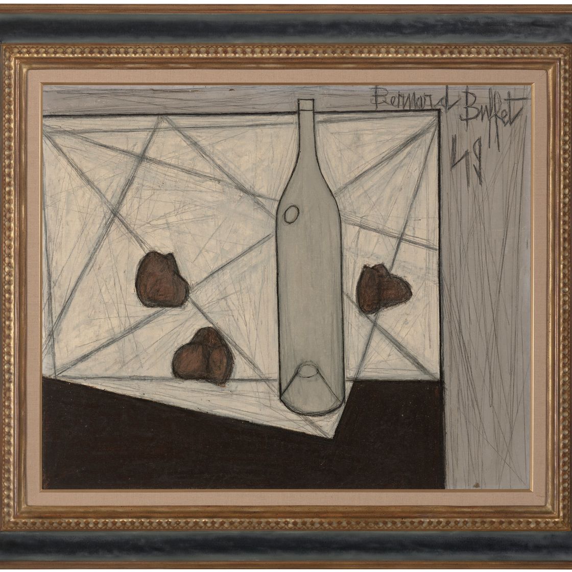 Bernard Buffet — Бутель и помидоры, изображение 3