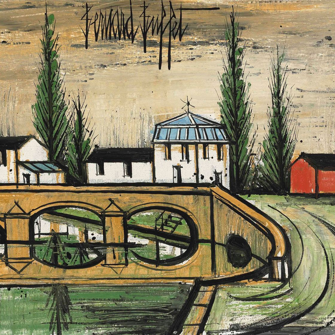 Bernard Buffet — Дом на берегу реки