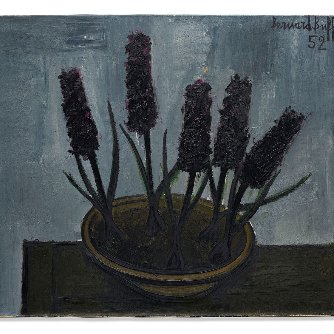 Bernard Buffet — Синие гиацинты на плоской подошве