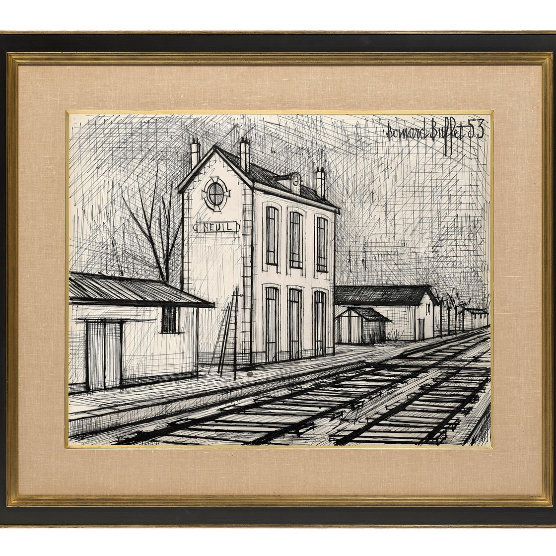 Bernard Buffet — Железнодорожный вокзал Нейль, изображение 4