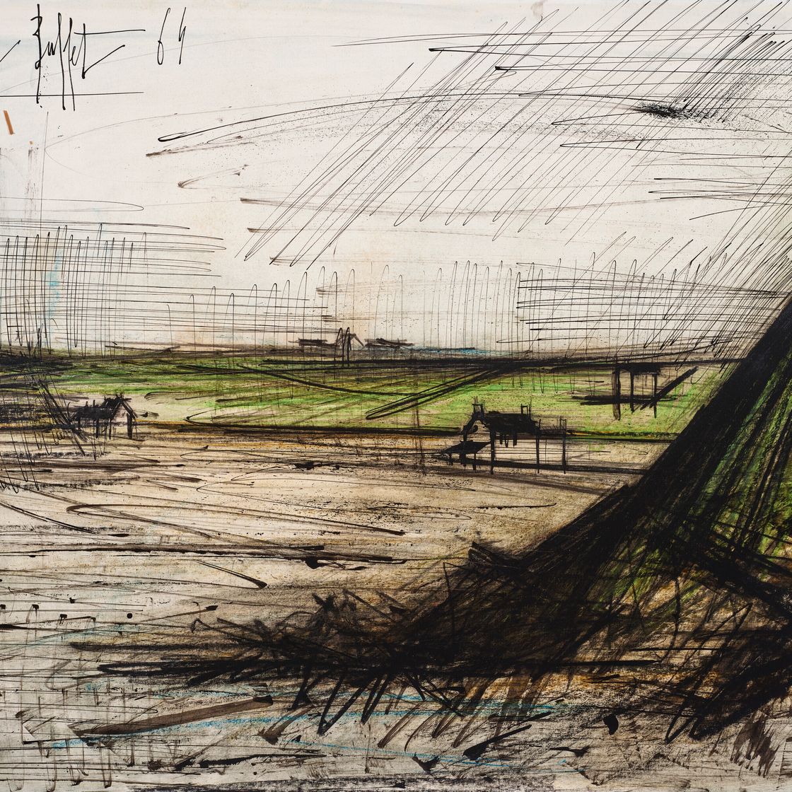 Bernard Buffet — Пляж Пре-де-Сен-Каст, изображение 1