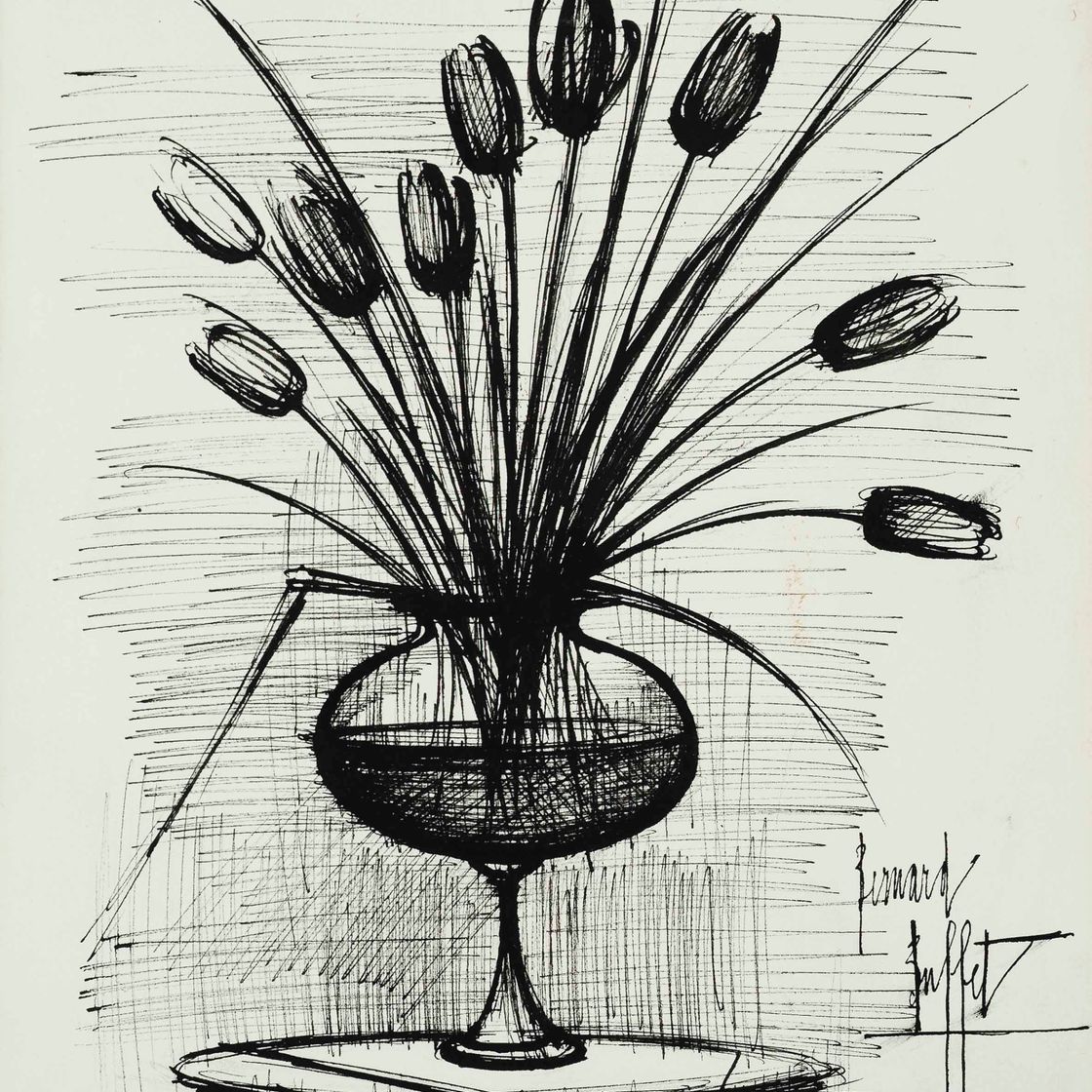 Bernard Buffet — Букет тюльпанов