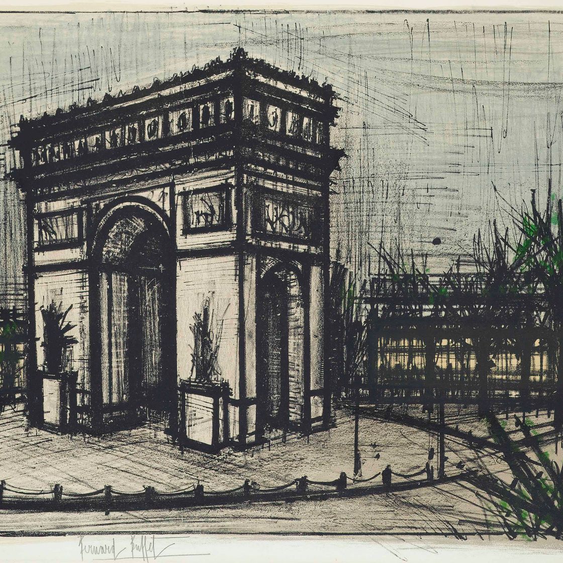 Bernard Buffet — Триумфальная арка, из альбома Paris (S. 40)
