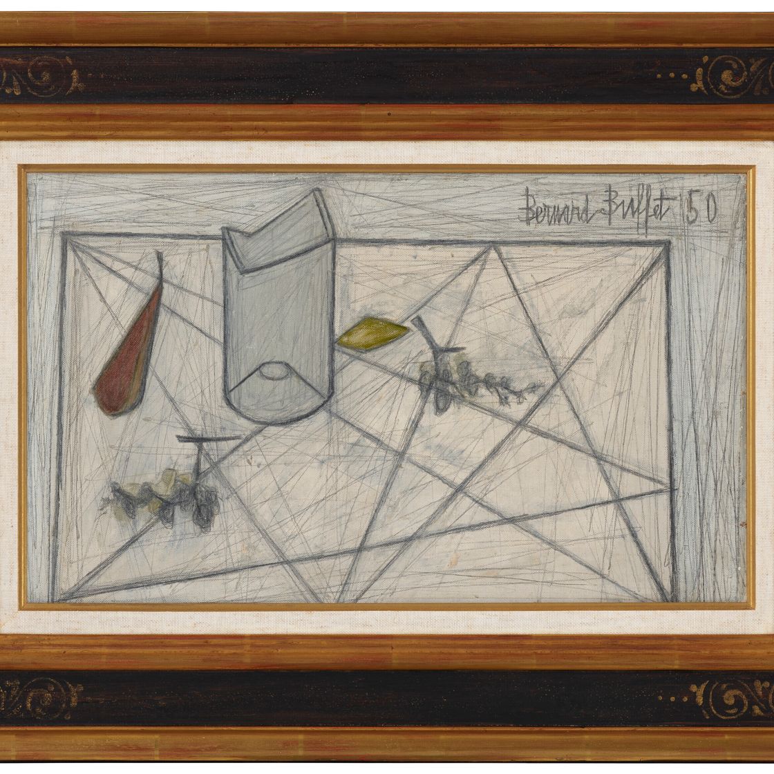 Bernard Buffet — Запеканка из мясного фарша Nature morte à la bouteille, изображение 3