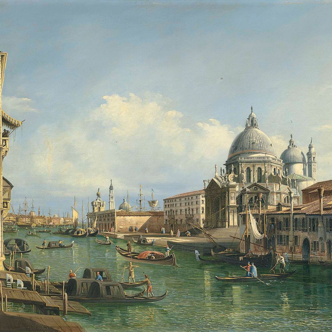 Bernardo Bellotto — Большой канал в Венеции с церковью Санта-Мария-делла-Салюте