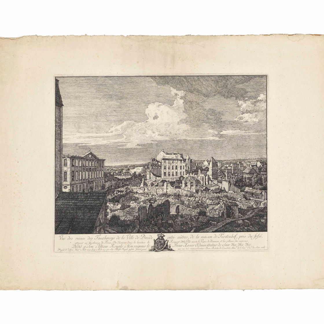 Bernardo Bellotto — Вид на руины замков Дрезденской деревни