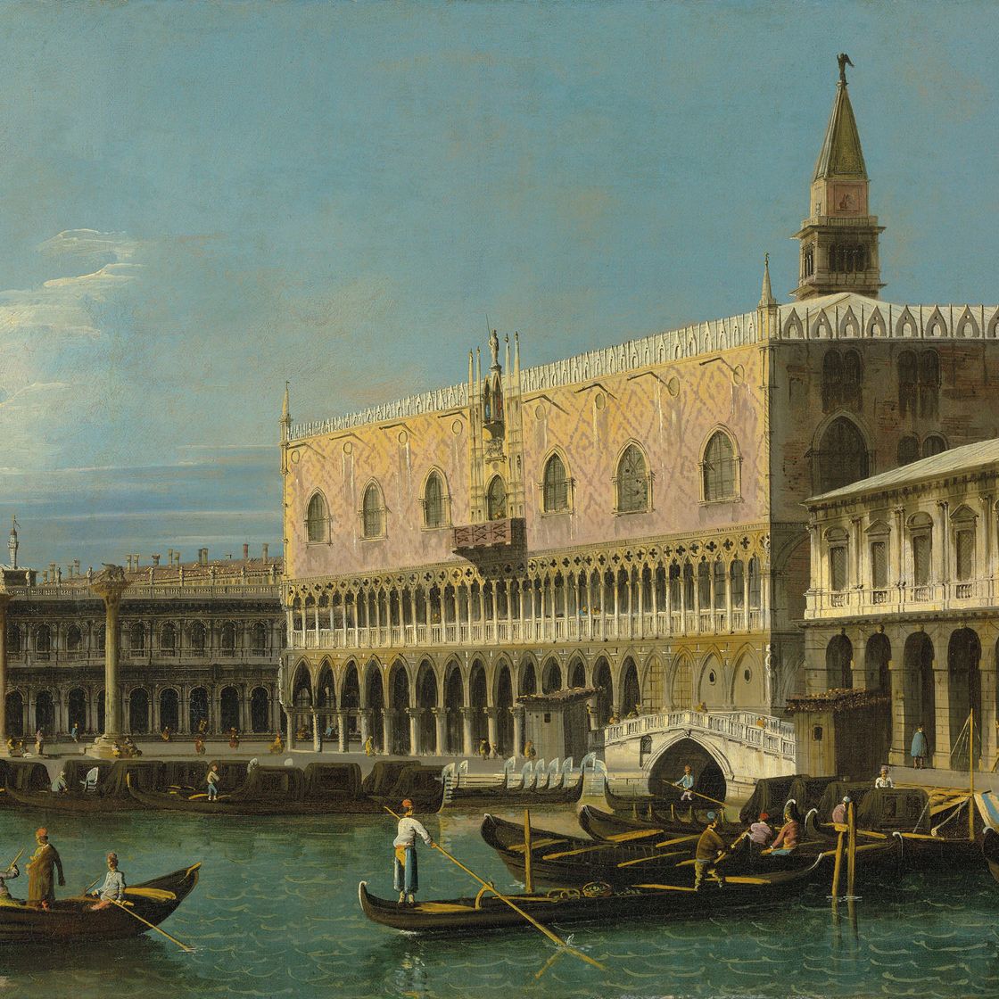 Bernardo Bellotto — Венеция, вид на Моло, обращенный на запад, с Палаццо Дукале и южной стороной Пьяцетты