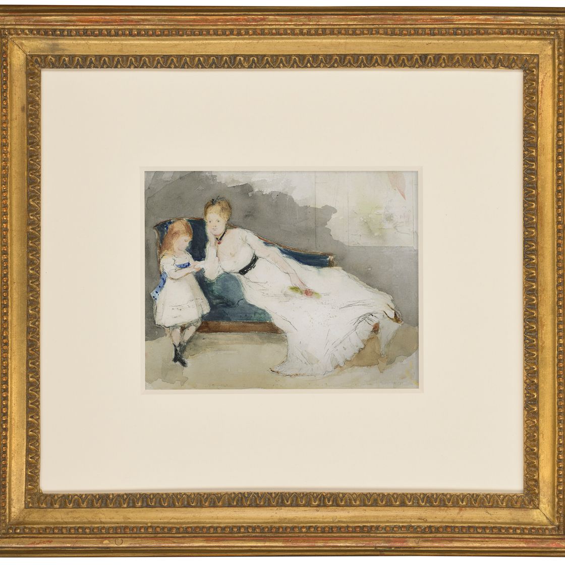 Berthe Morisot — Мадам Гобийяр и ее дочь Поля, изображение 2