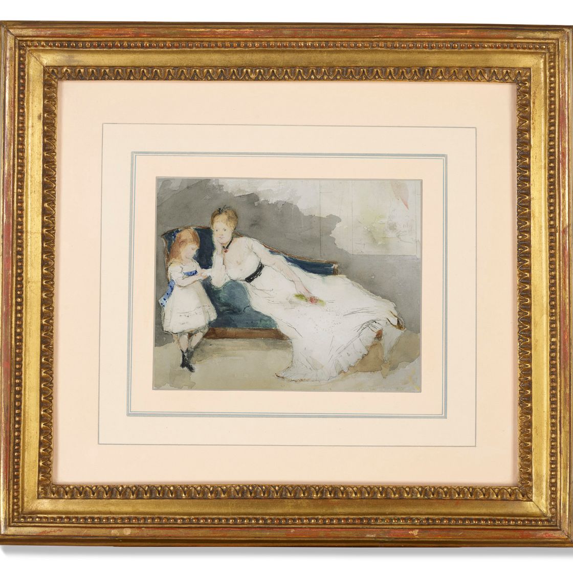 Berthe Morisot — Мадам Гобийяр и ее дочь Поля, изображение 2