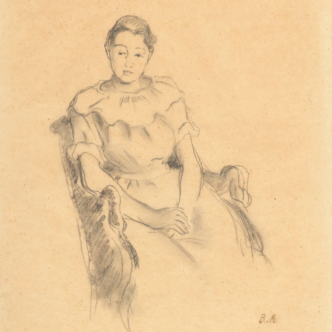 Berthe Morisot — Этюд для "Молодой девушки из репозитория", изображение 1