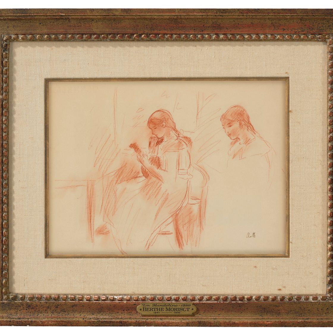 Berthe Morisot — Мандолина ( прямая ); Этюд ( оборотная сторона ), изображение 2