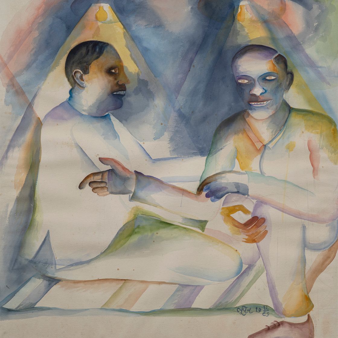 Bhupen Khakhar — Без названия (Двое мужчин)