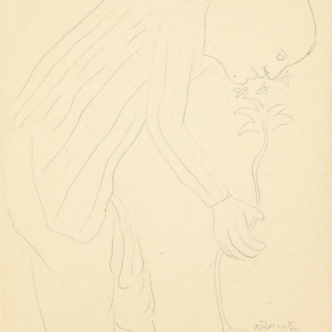 Bhupen Khakhar — Без названия (Невеста); Без названия (Женщина у ног мужчины); Без названия (Мужчина нюхает цветок), изображение 3