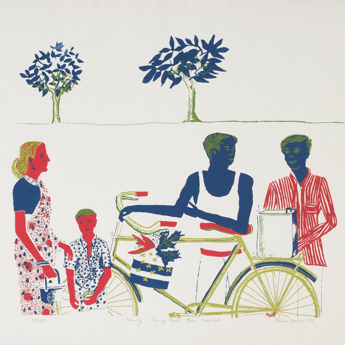 Bhupen Khakhar — Семья возвращается с рынка
