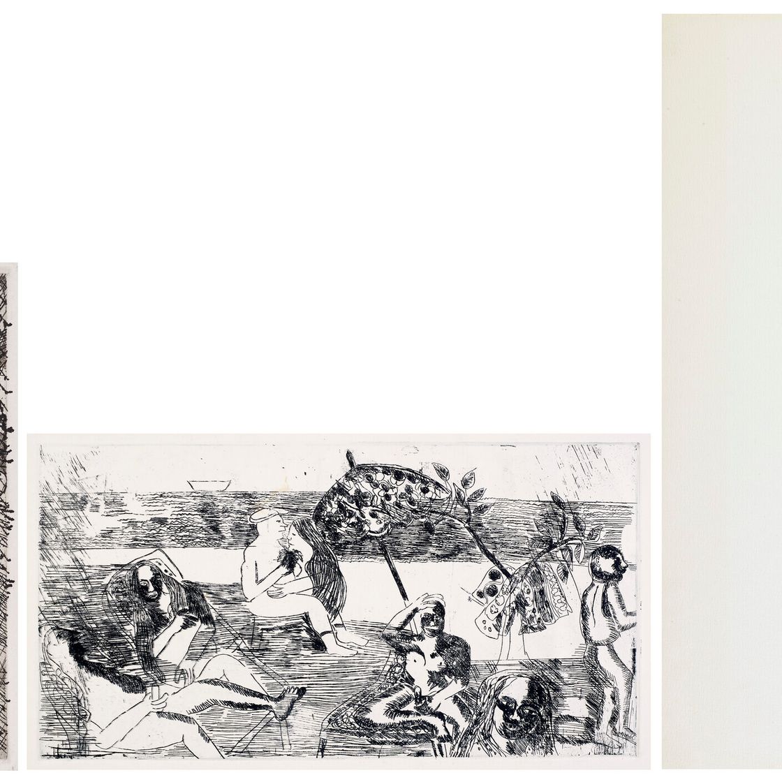 Bhupen Khakhar — Без названия (Открытки); Без названия (Пляж); Лотос, изображение 1