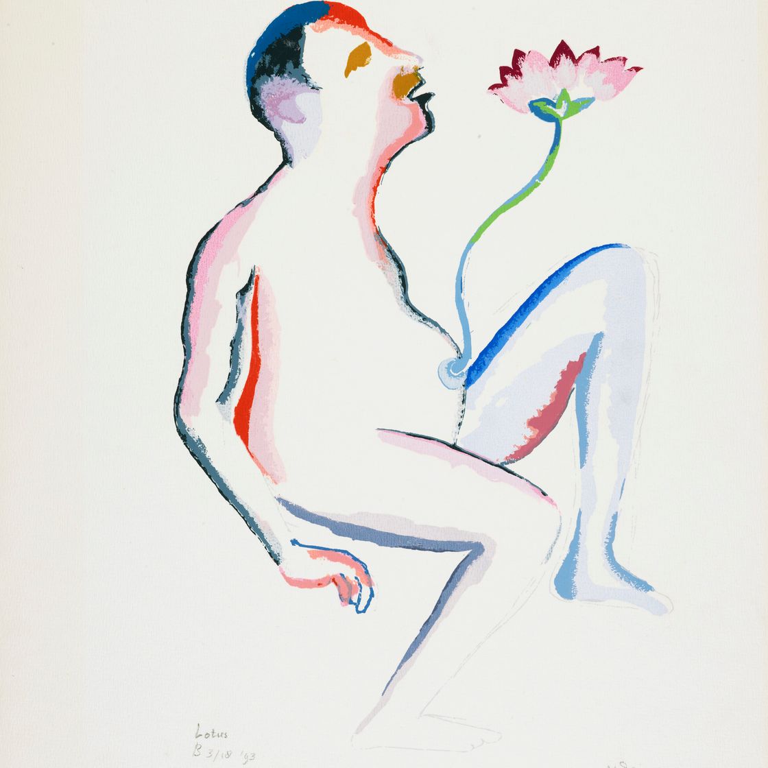 Bhupen Khakhar — Без названия (Открытки); Без названия (Пляж); Лотос, изображение 4