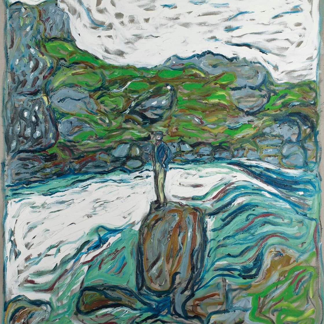 Billy Childish — Человек на скале, река Альтинг, Исландия