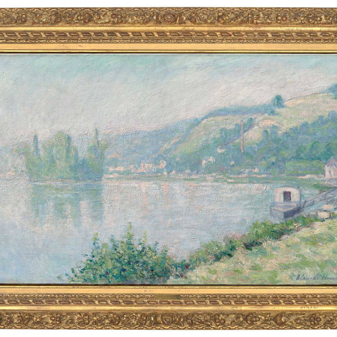 Blanche Hoschedé-Monet — Берега Сены (Круассан с Сеной), изображение 2