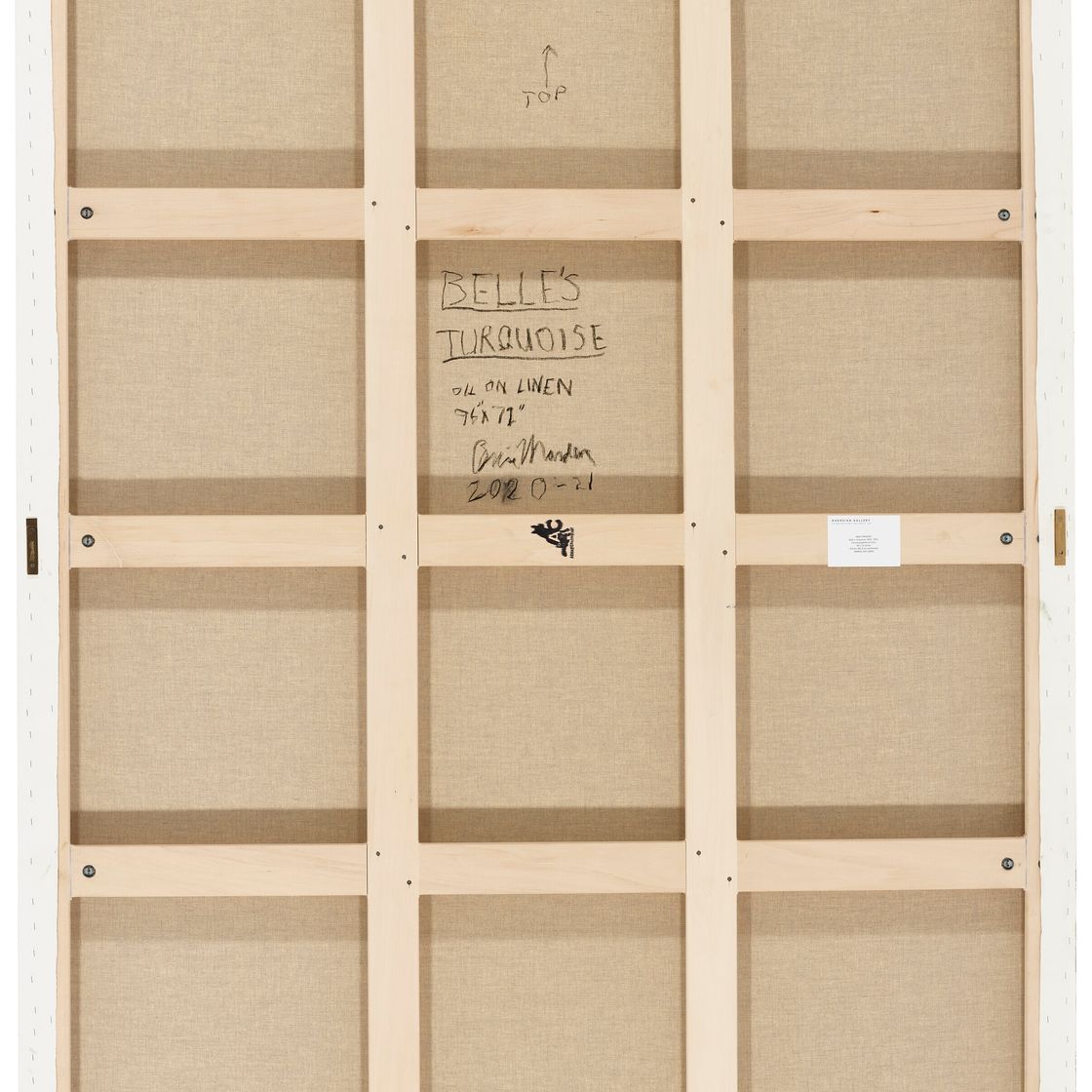 Brice Marden — Бирюзовый цвет Белль, изображение 3