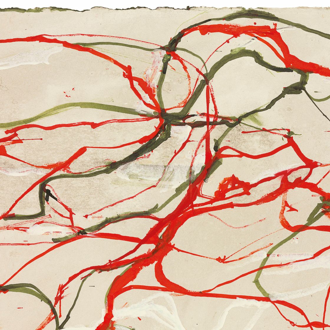 Brice Marden — Красно-зеленый рисунок 2 без названия, изображение 3