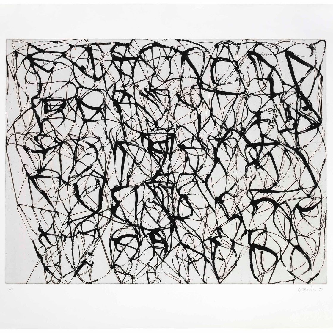 Brice Marden — #4, из серии "Холодная гора", "Изучение дзен" (Раннее состояние)