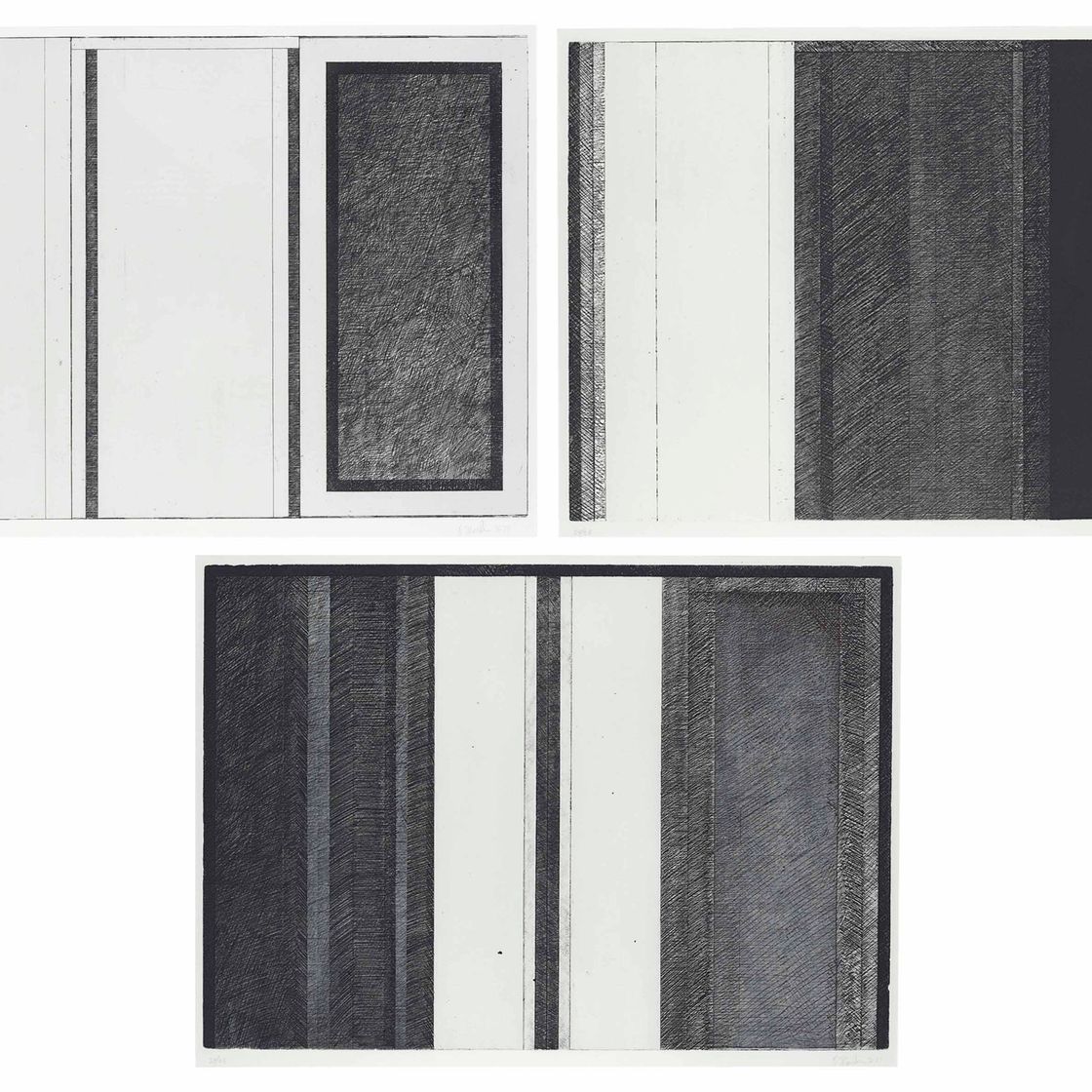 Brice Marden — Пять троек: три тарелки, изображение 1