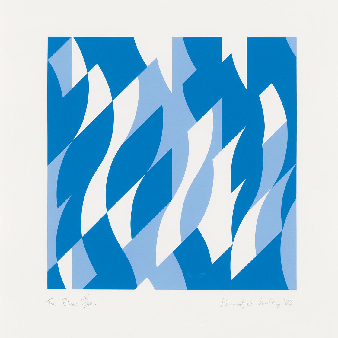 Bridget Riley — Два синих