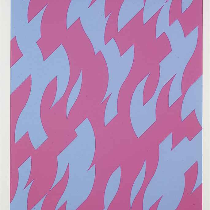 Bridget Riley — Пурпурный и синий (Шуберт 48)