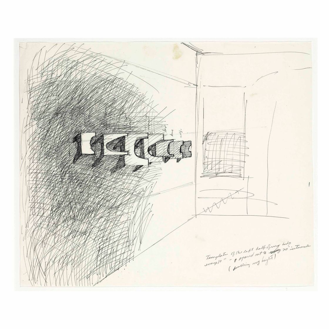 Bruce Nauman — Шаблон левой половины моего тела