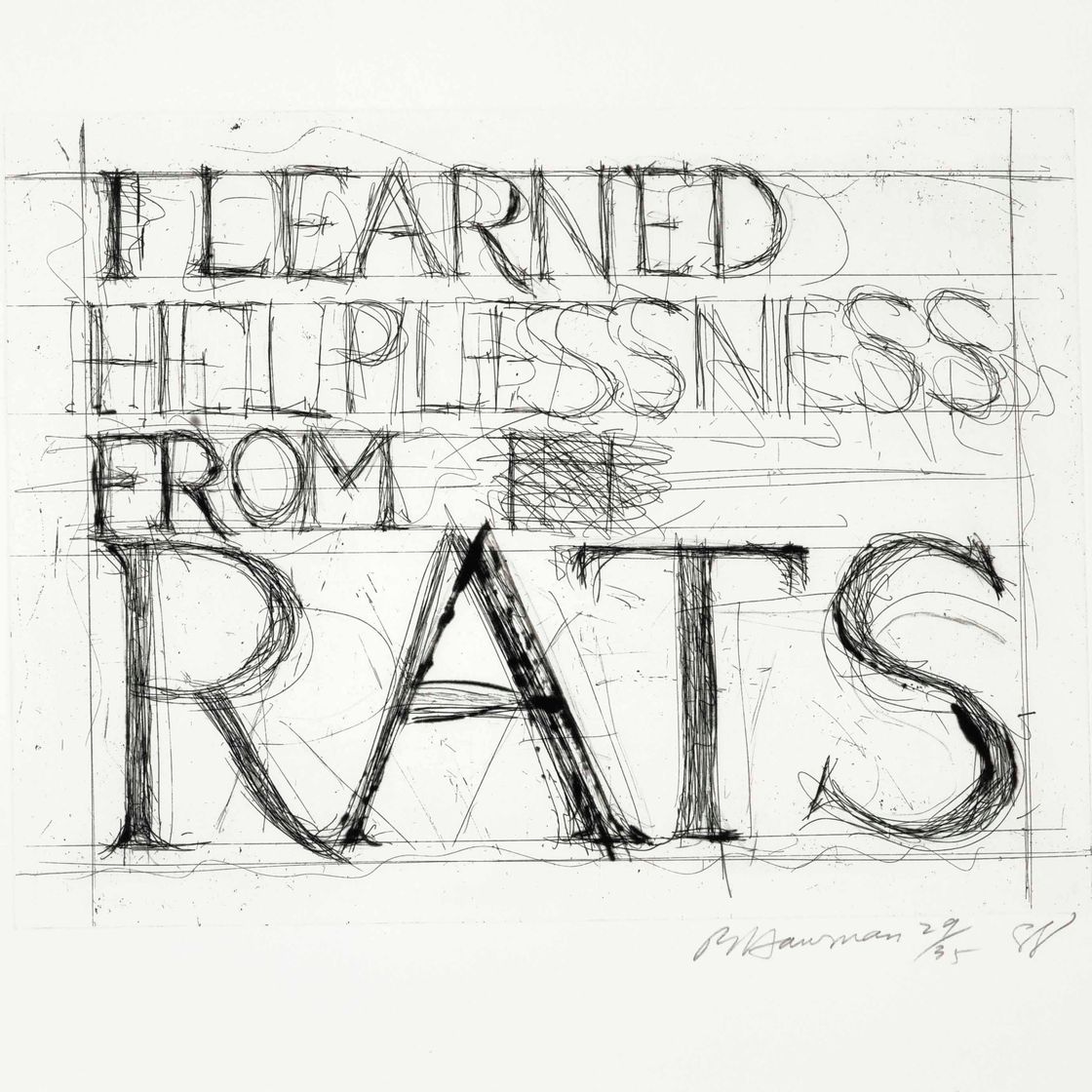 Bruce Nauman — Я научился беспомощности у крыс