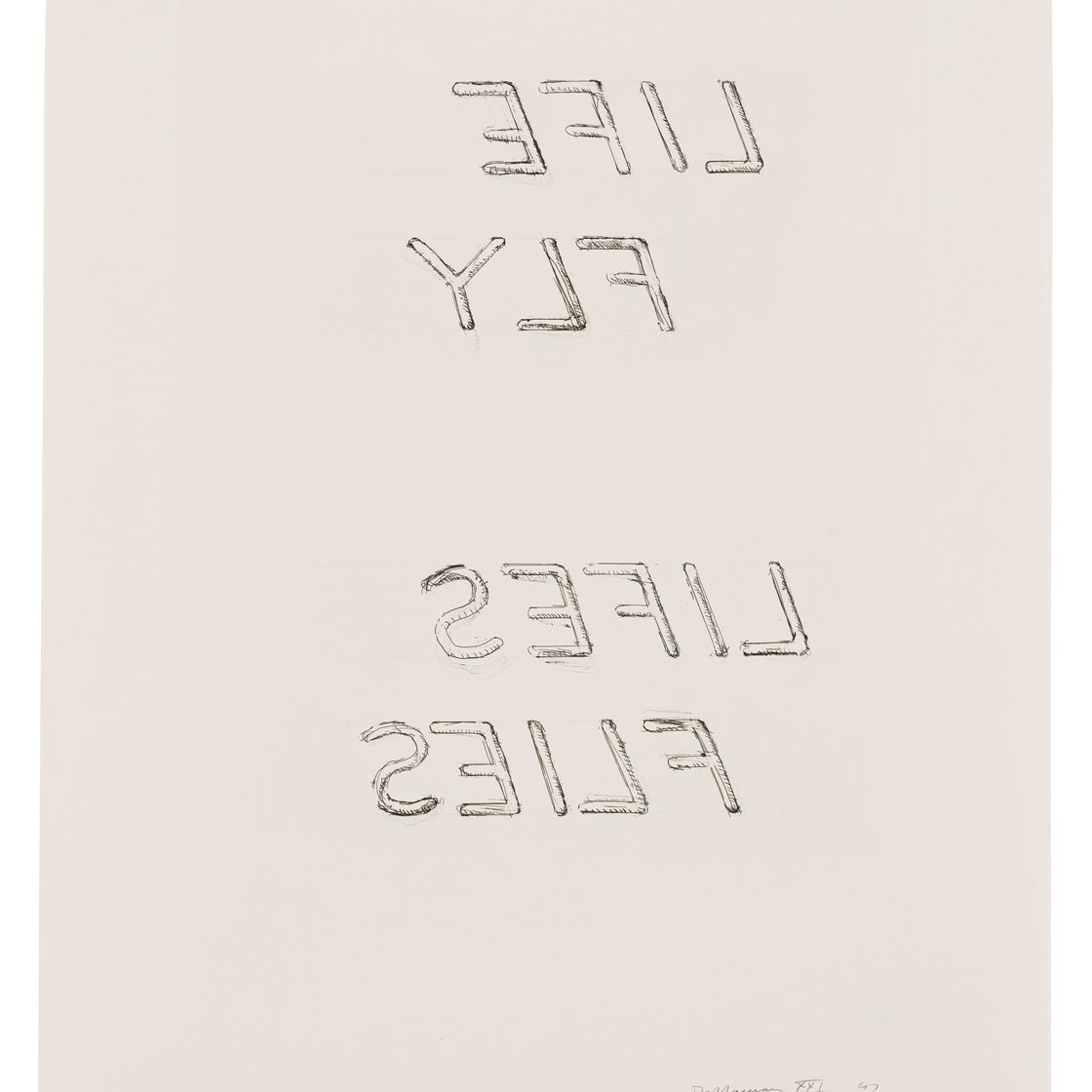 Bruce Nauman — Life Fly - Летающая жизнь, из: Портфолио Лео Кастелли, посвященного 90-летию