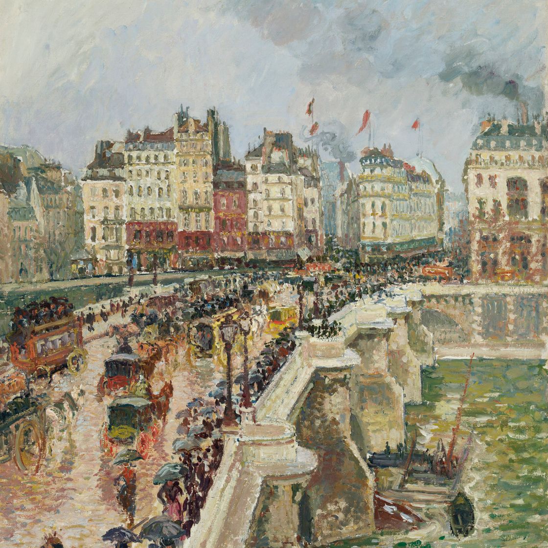 Camille Pissarro — Ле-Пон-Неф, апре-миди-де-Плюи, 1 час ночи