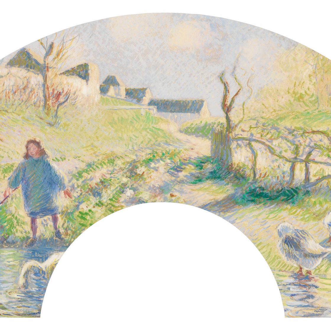 Camille Pissarro — Маленькая нарядчица королевского сада в Осни