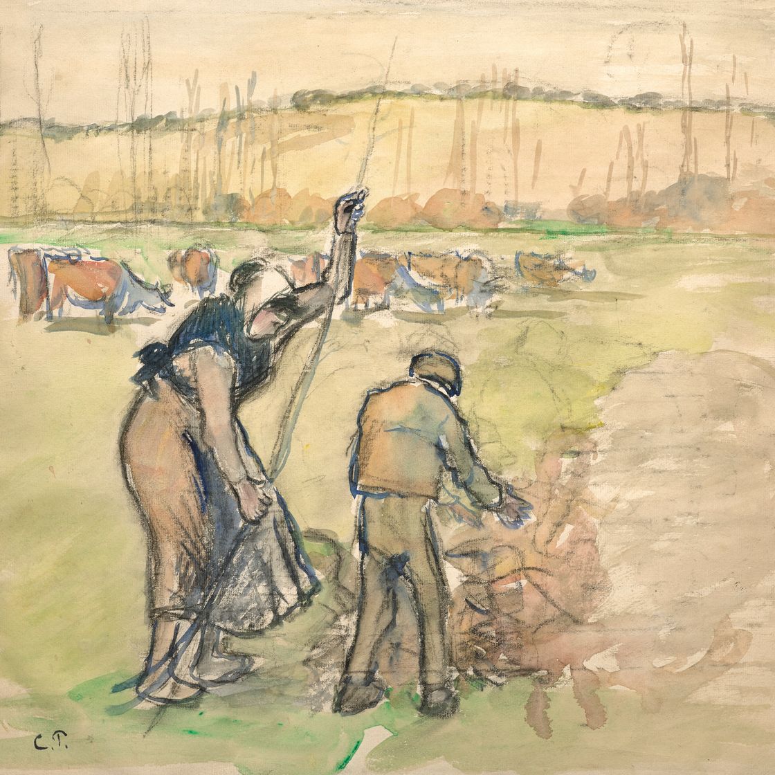 Camille Pissarro — Пейсанн и в полном восторге от фе, изображение 1