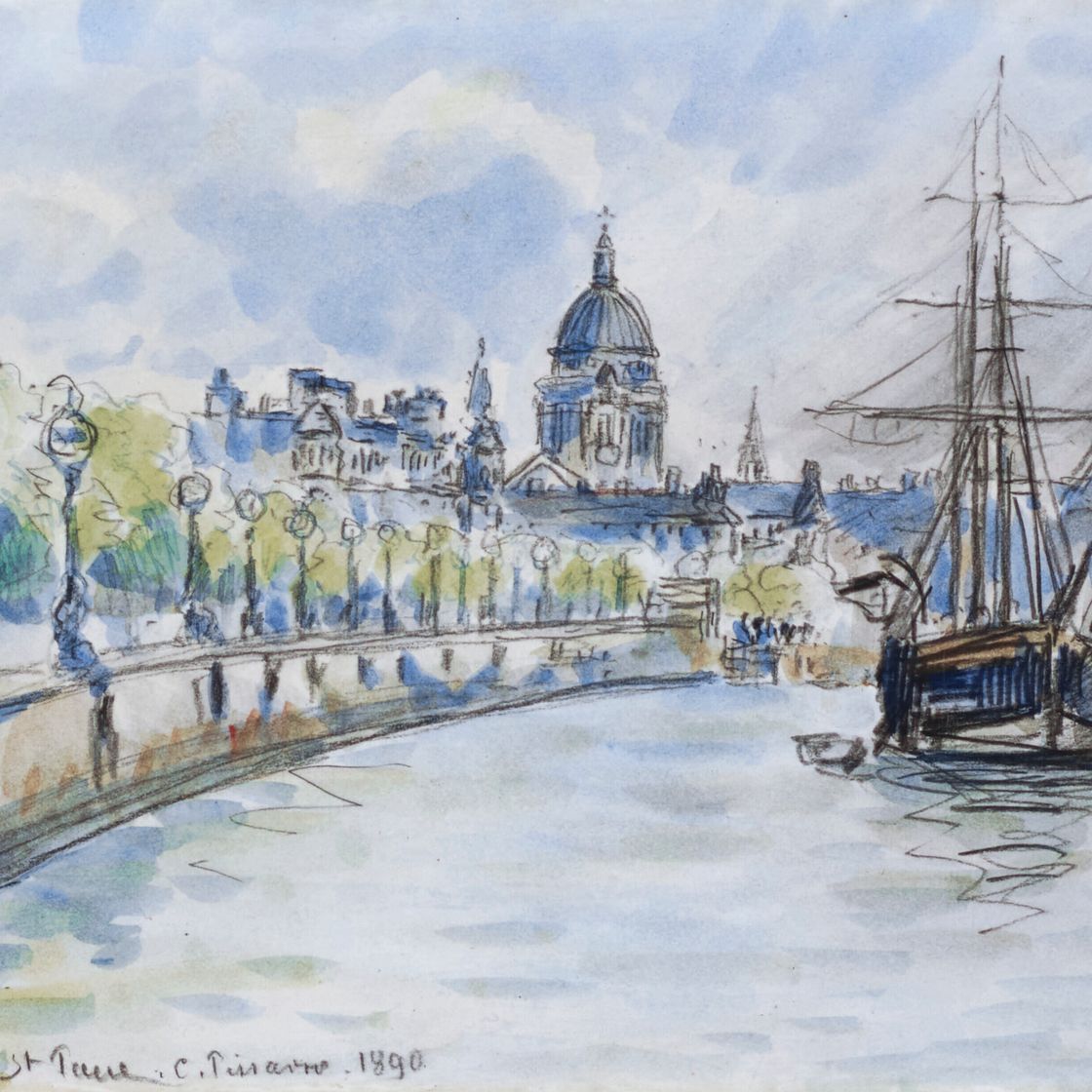Camille Pissarro — Лондон, собор Святого Павла, изображение 1