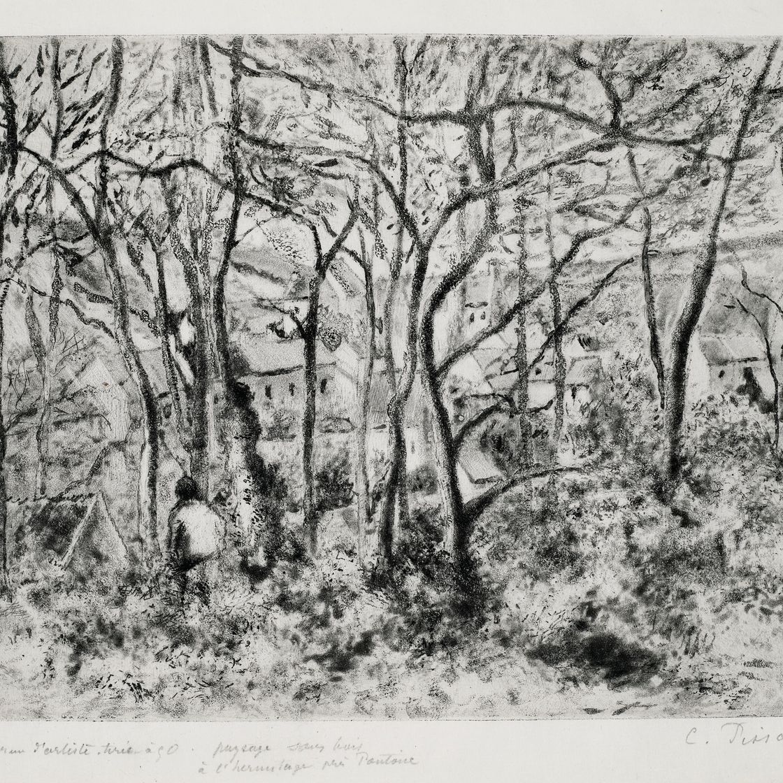 Camille Pissarro — Пейсаж-су-Буа, Эрмитаж (Понтуаз) (Лесные массивы в Эрмитаже), изображение 1