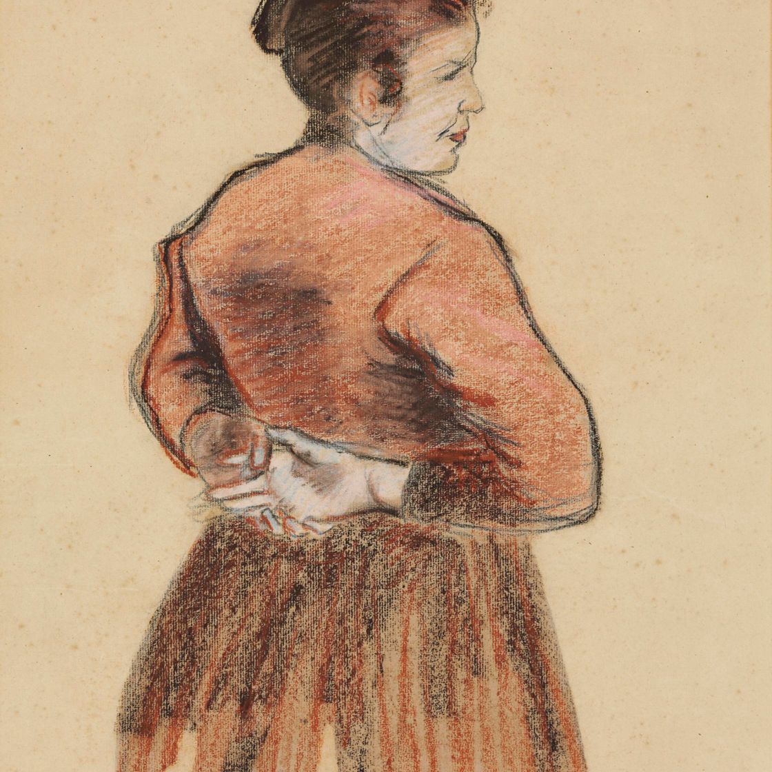 Camille Pissarro — Молодая женщина, у которой все соединено внутри.