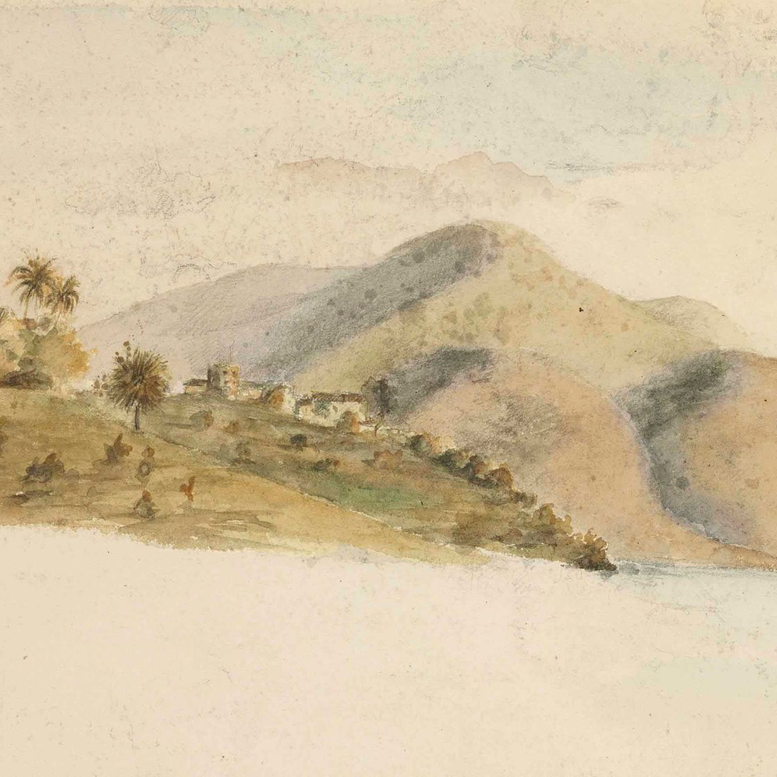 Camille Pissarro — Портрет Святого Фомы ( справа налево ); Этюды ( оборотная сторона )