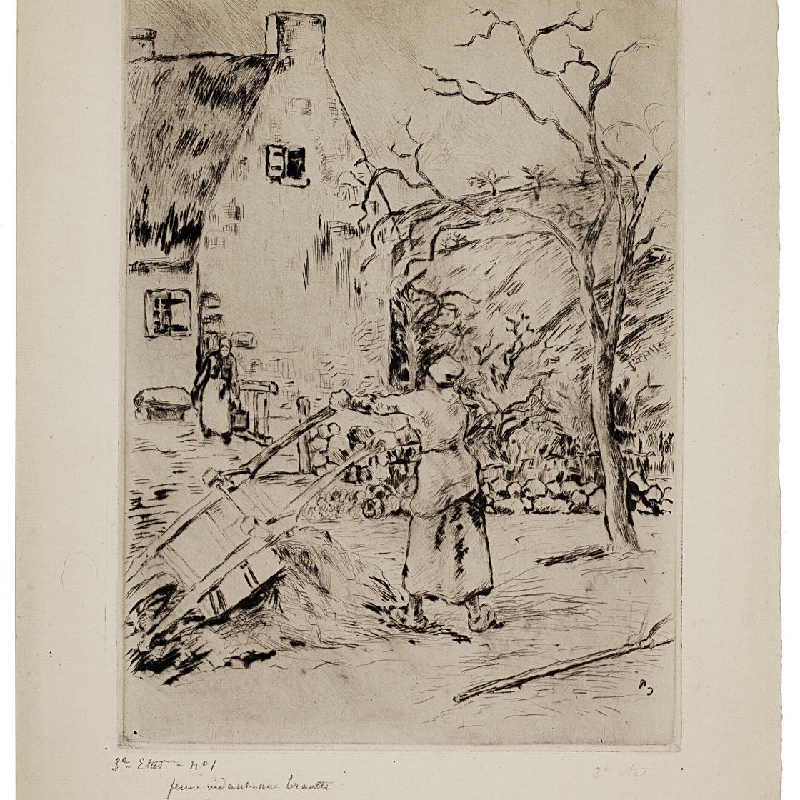 Camille Pissarro — Женщина, которая ищет свою брошь