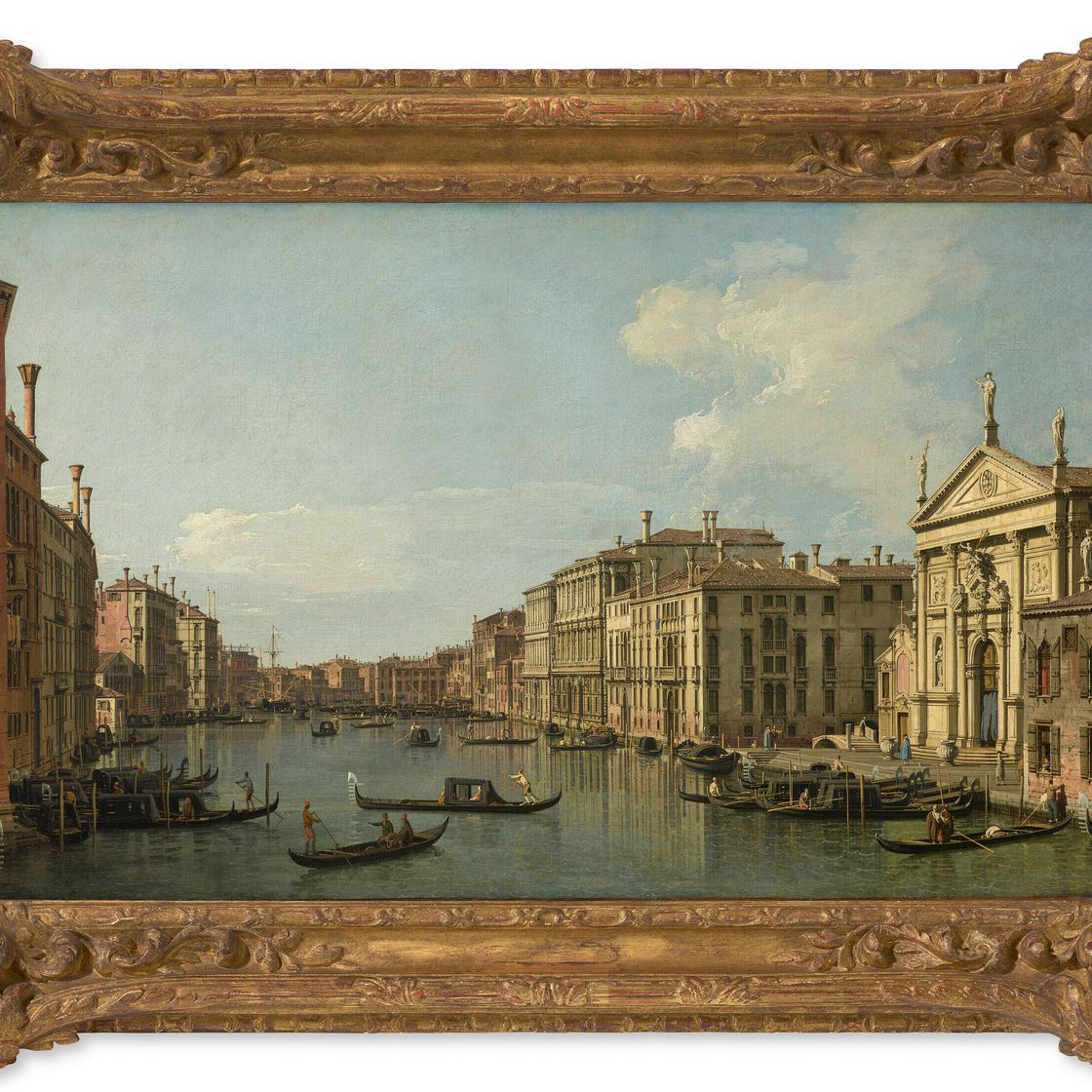 Canaletto — Гранд-канал в Венеции, вид на юго-восток от Сан-Стае до Новой фабрики Риальто, изображение 2