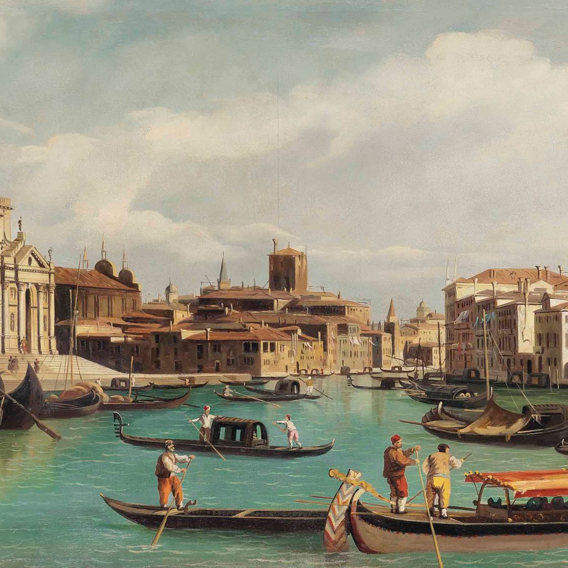 Canaletto — Санта-Мария-делла-Салюте, Венеция, с судоходством по каналу