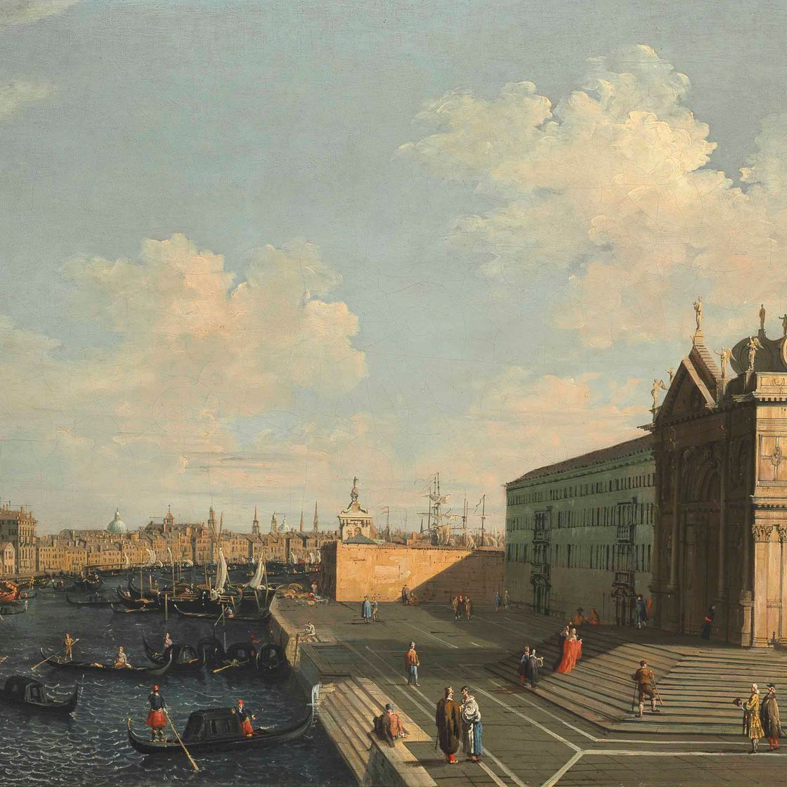 Canaletto — Венеция: Большой канал с церковью Санта-Мария-делла-Салюте, вдоль Рива-дельи-Скьявони