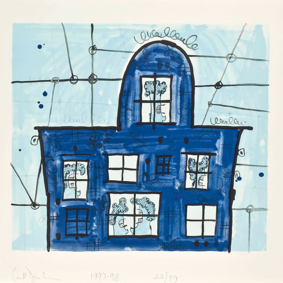 Carroll Dunham — Голубой дом