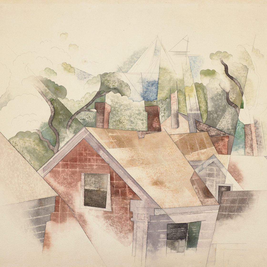Charles Demuth — Крыши домов, изображение 1